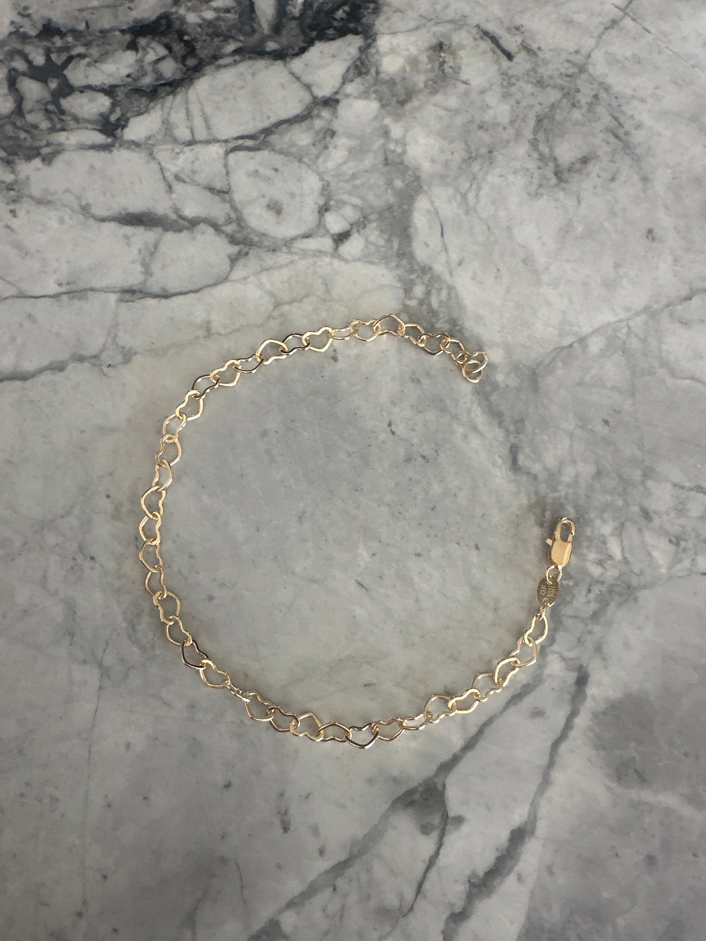 Heart Links Gold Anklet