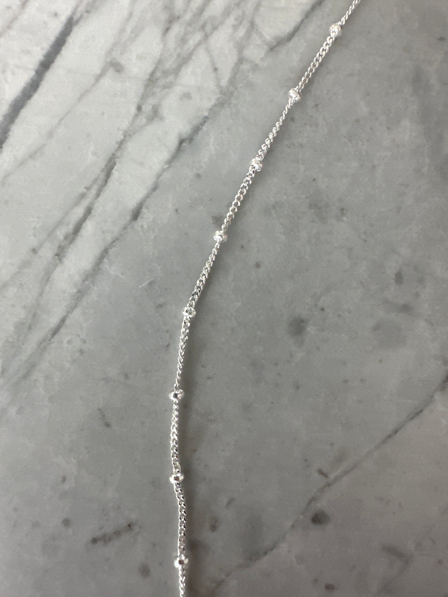 Dainty Ball Accent Necklace Silver
