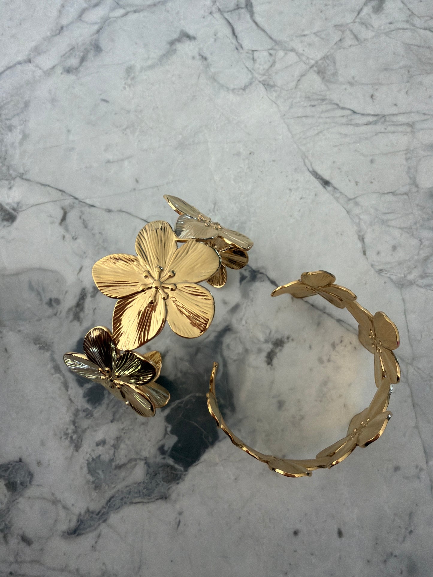 Floral Gold Cuff