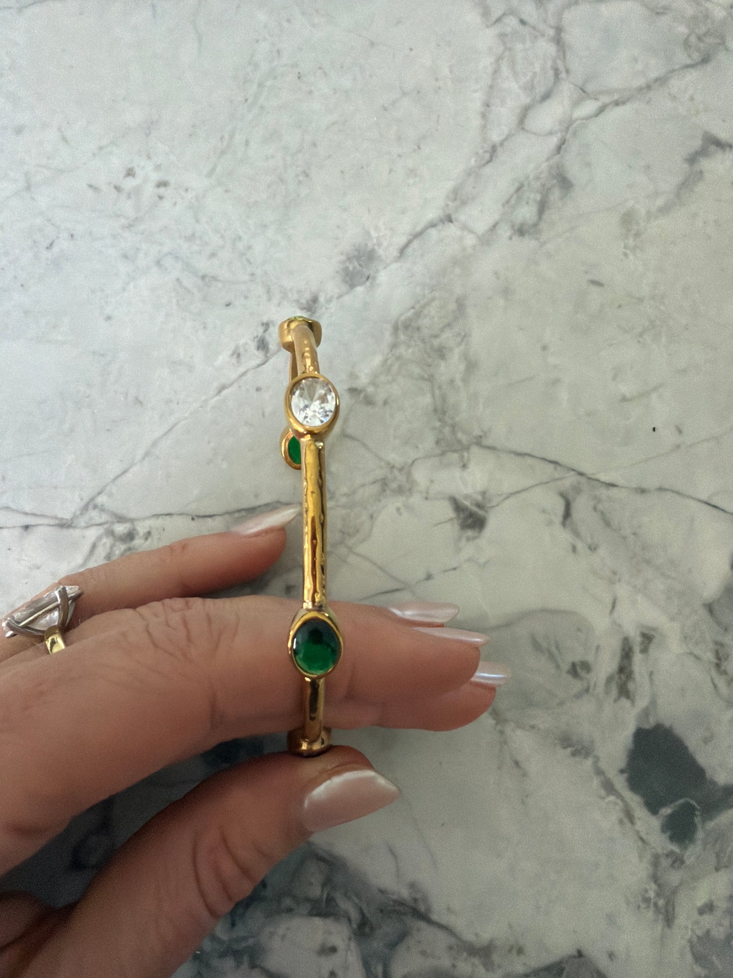 Green gem cuff PRE ORDER