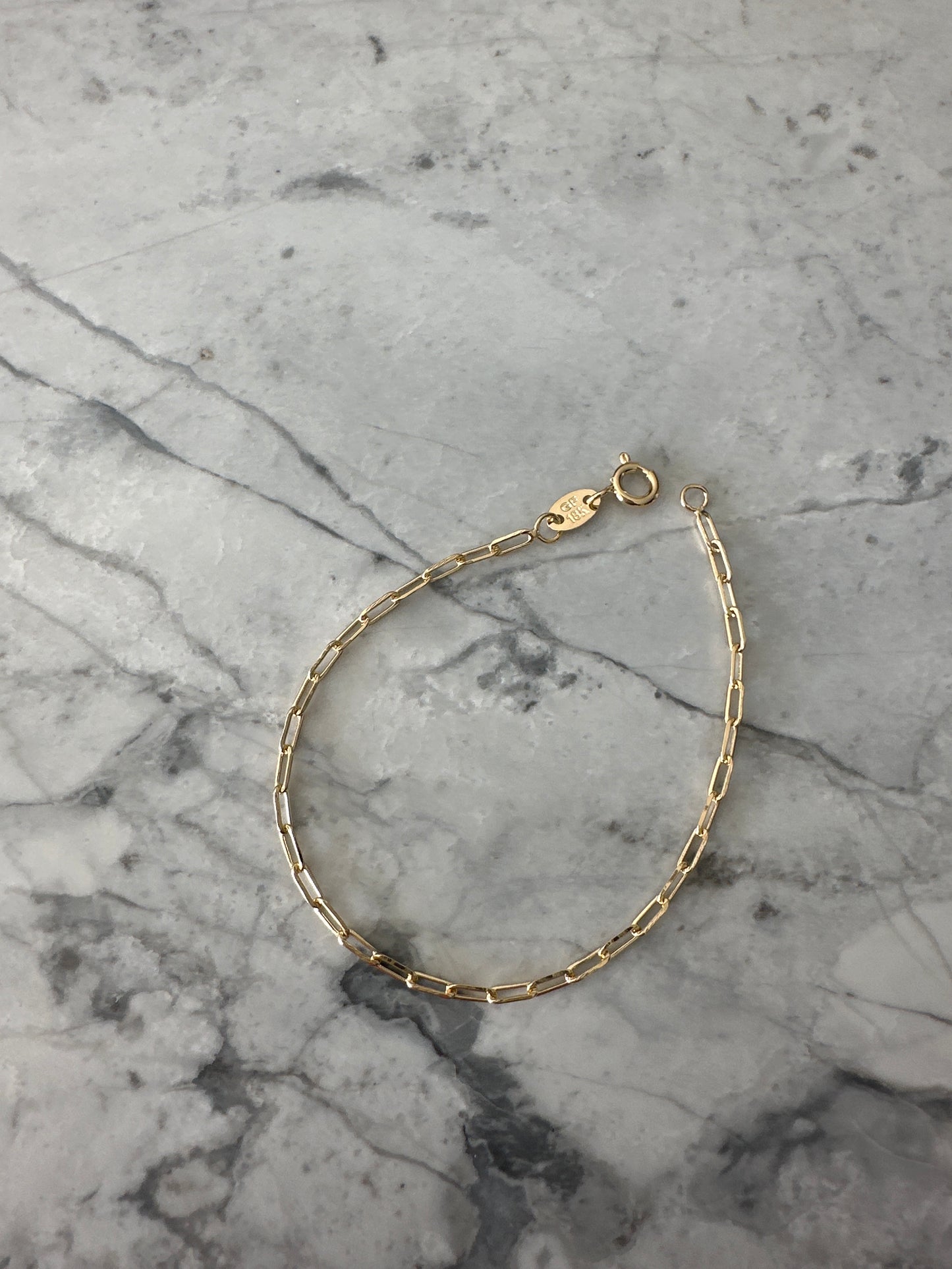 Dainty Paperclips Chain Bracelet Gold