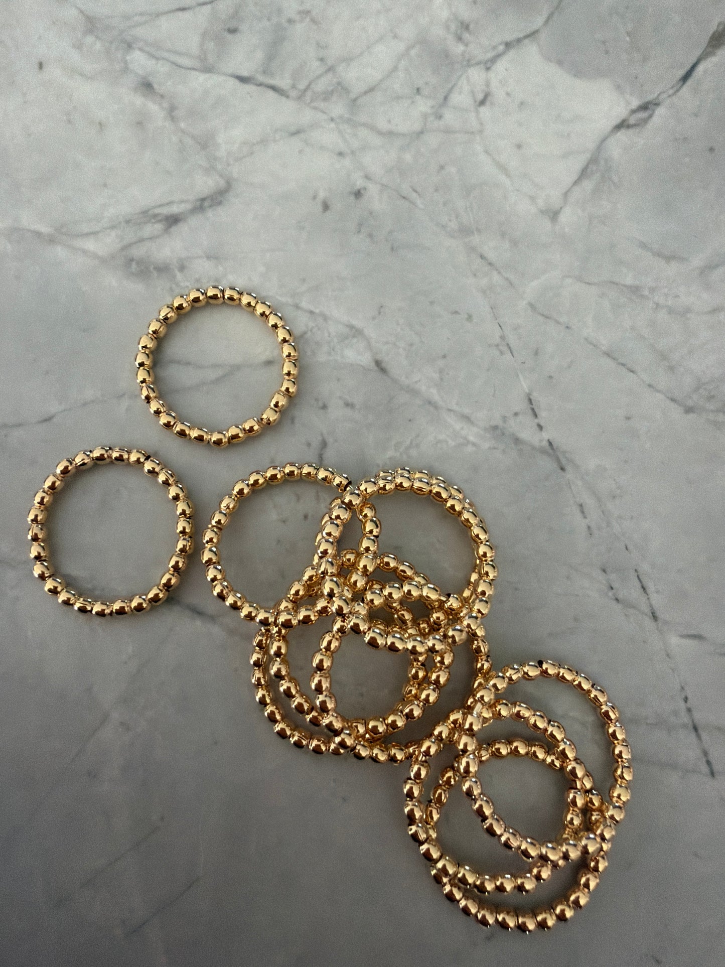 Small Beaded 18k Gold Filled Ring