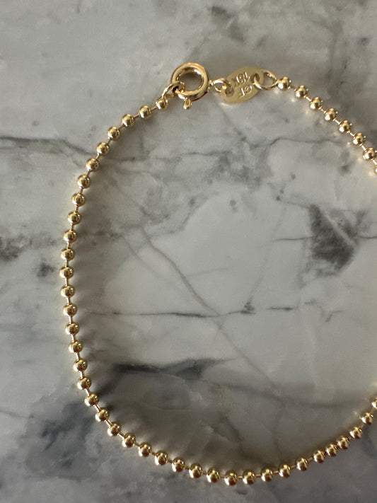 Tiny Bead Bracelet Gold