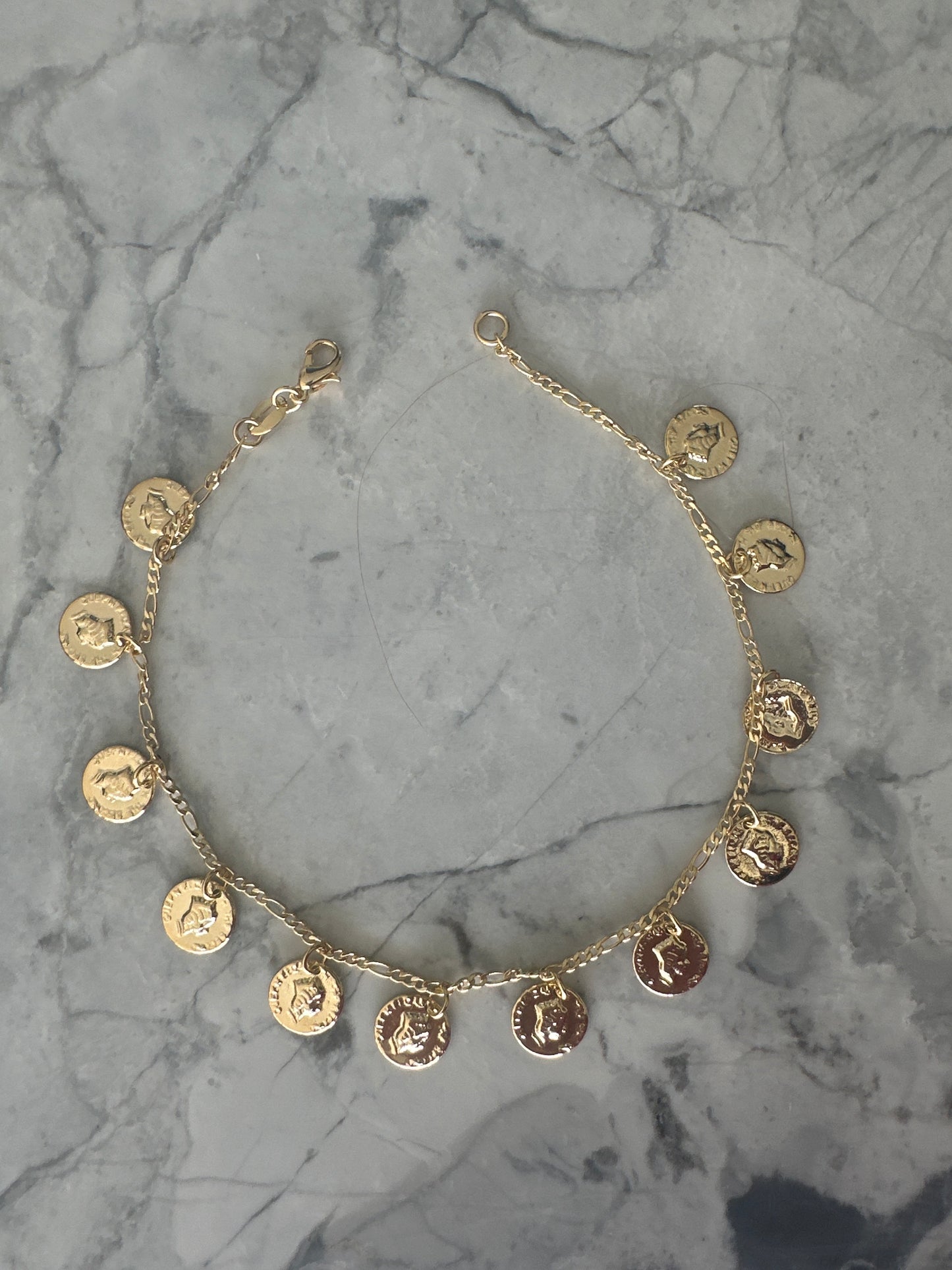 Coins Gold Anklet