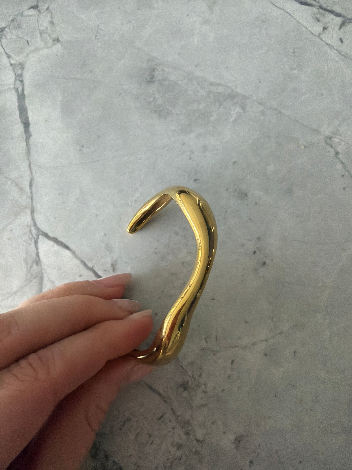 Sienna Wavey Cuff | 18k Gold-Coated Brass