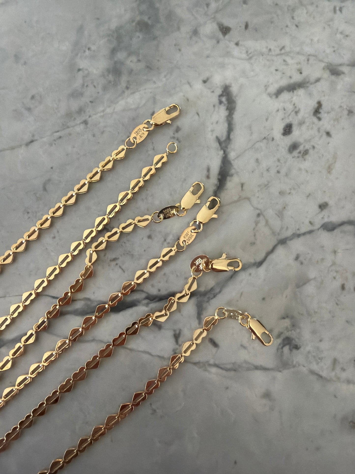 Nina Flat Heart Anklet | 18k Gold-Filled