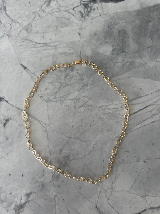 Heart Links Gold Necklace