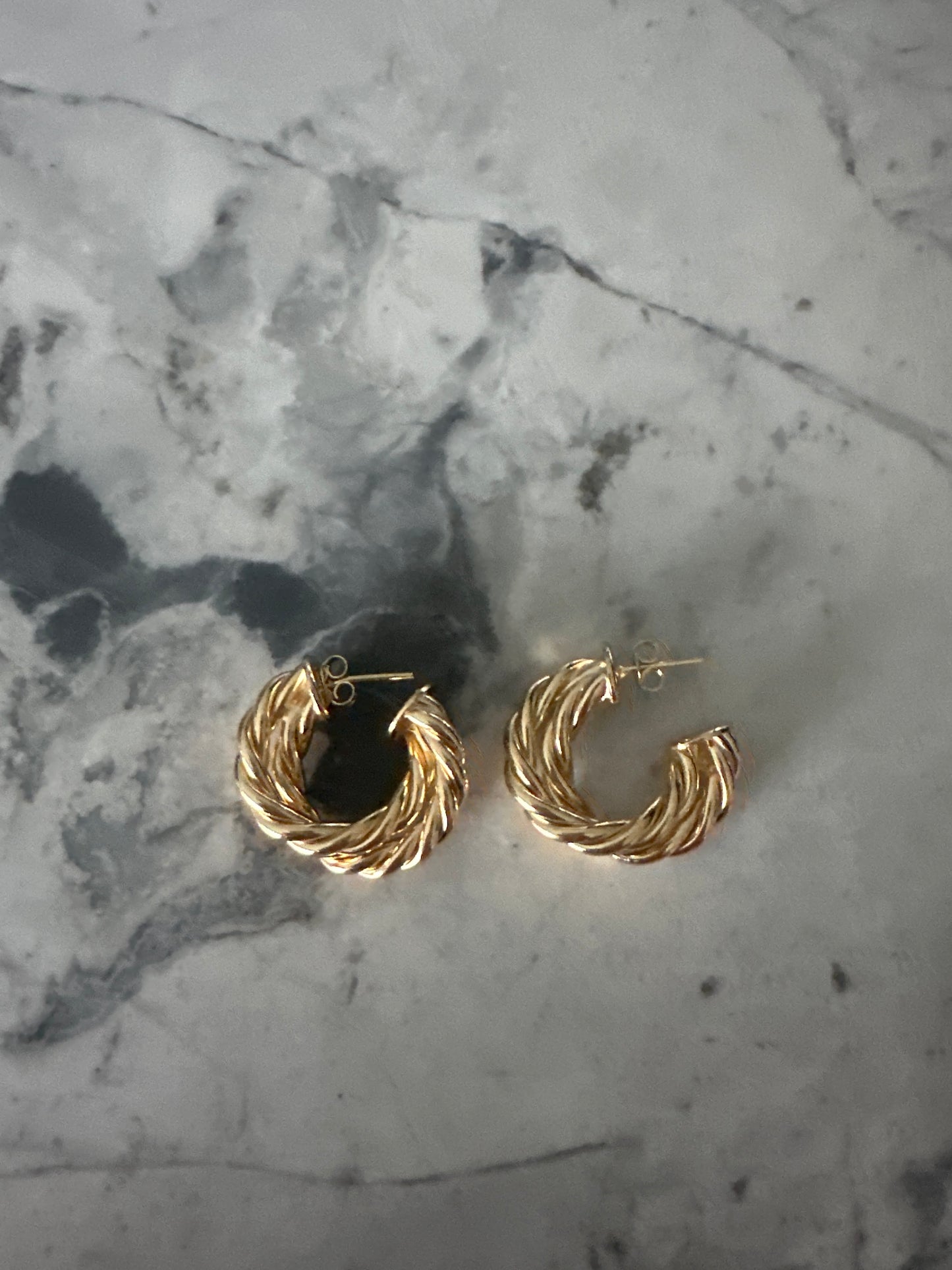 Chunky Statement Hoop Gold Earrings