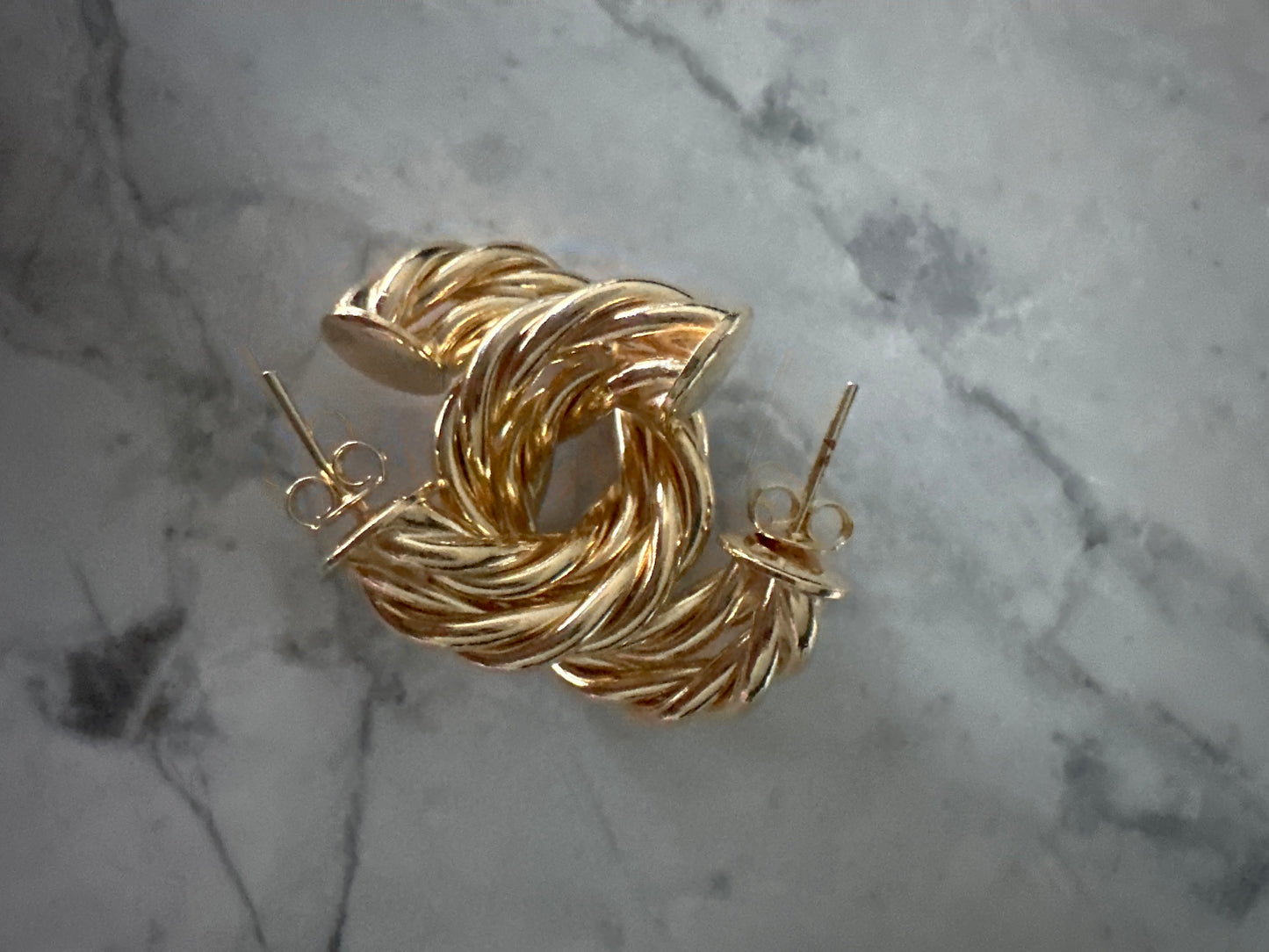 Chunky Statement Hoop Gold Earrings