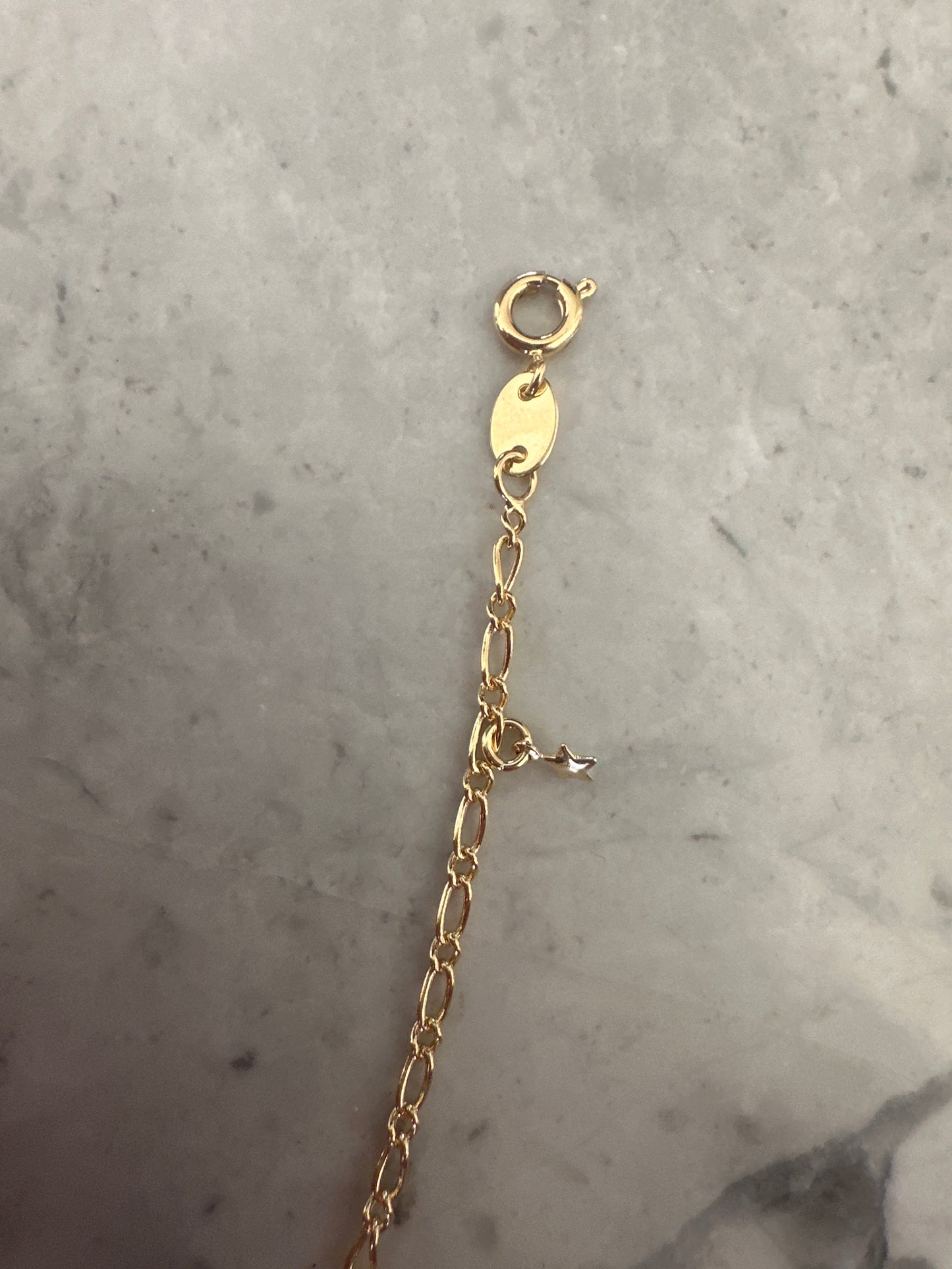 Astra Baby Figaro Charm Bracelet Gold
