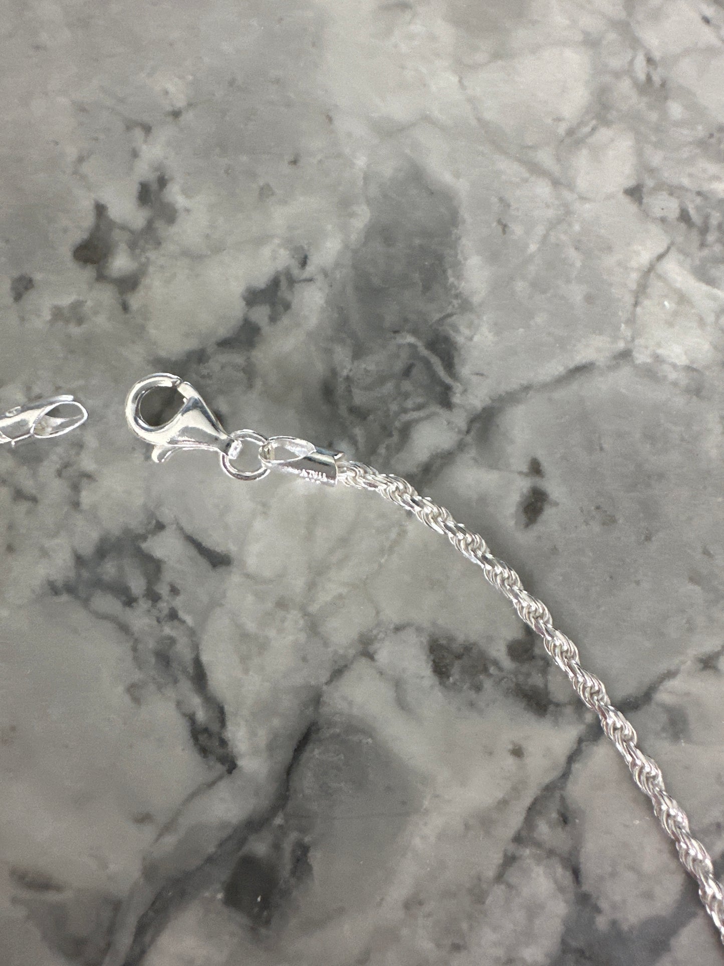 Rope Tie necklace Silver