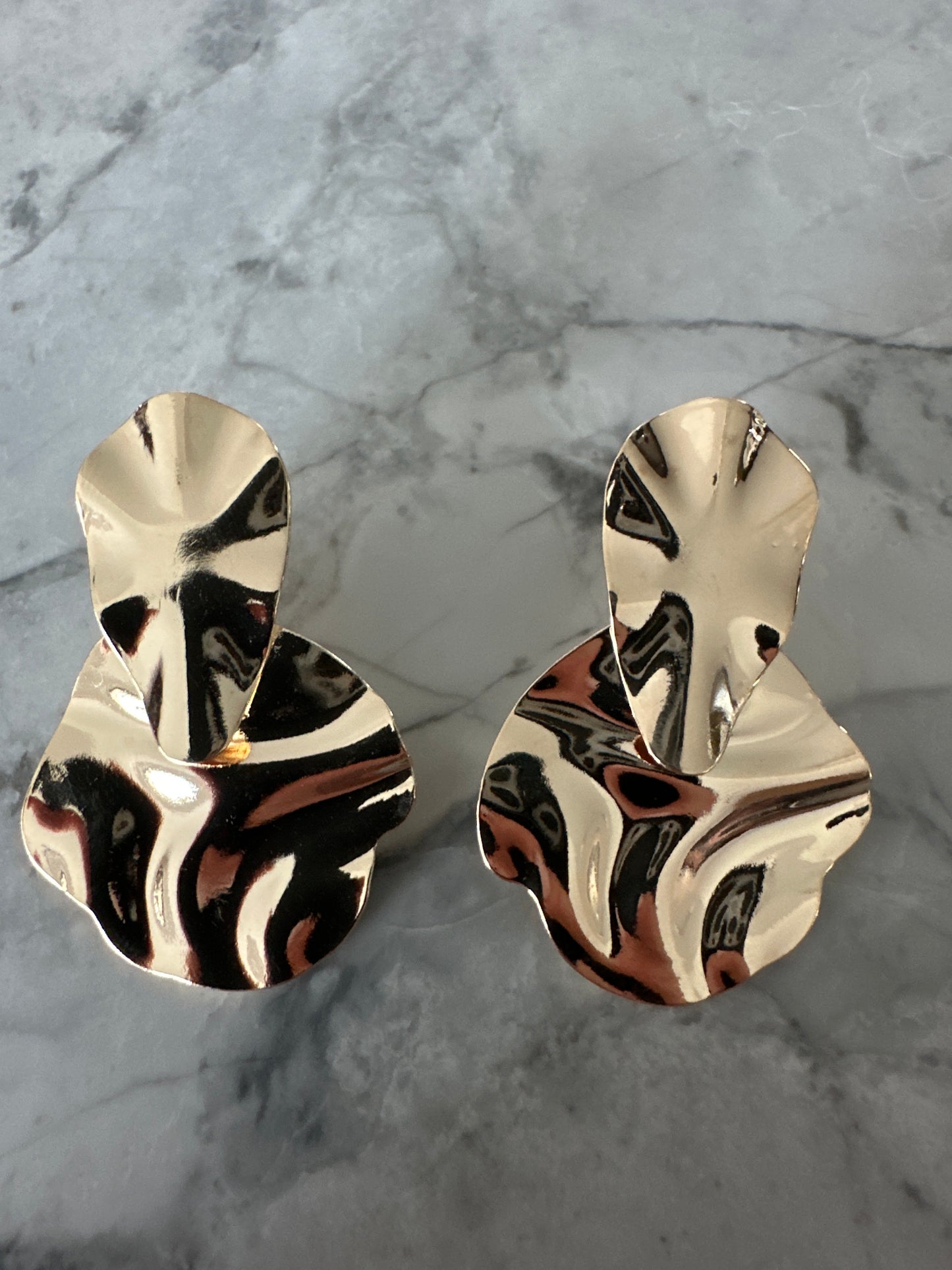Gold Chunky Earrings sample sale