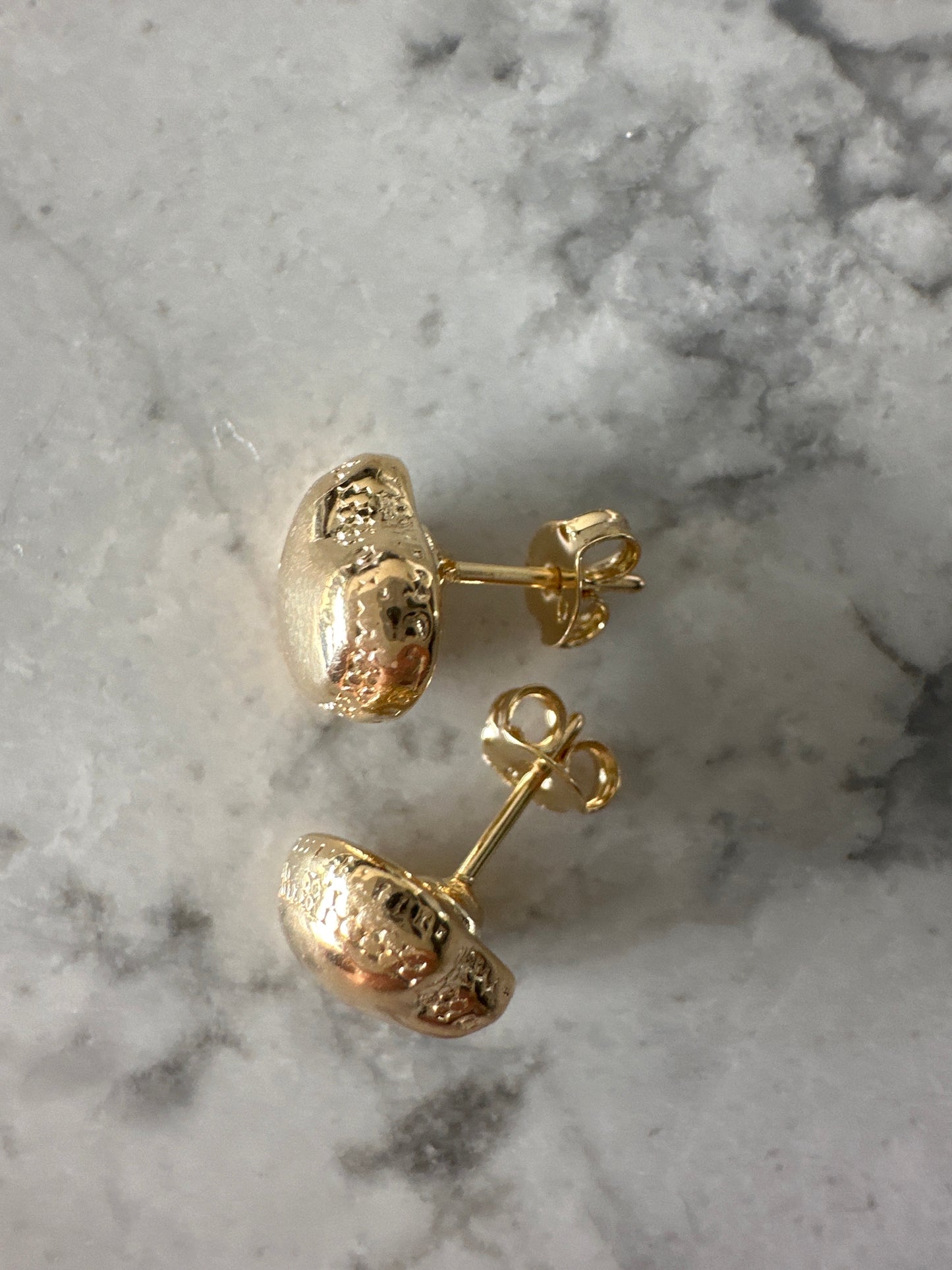 Vintage Gold Heart Studs