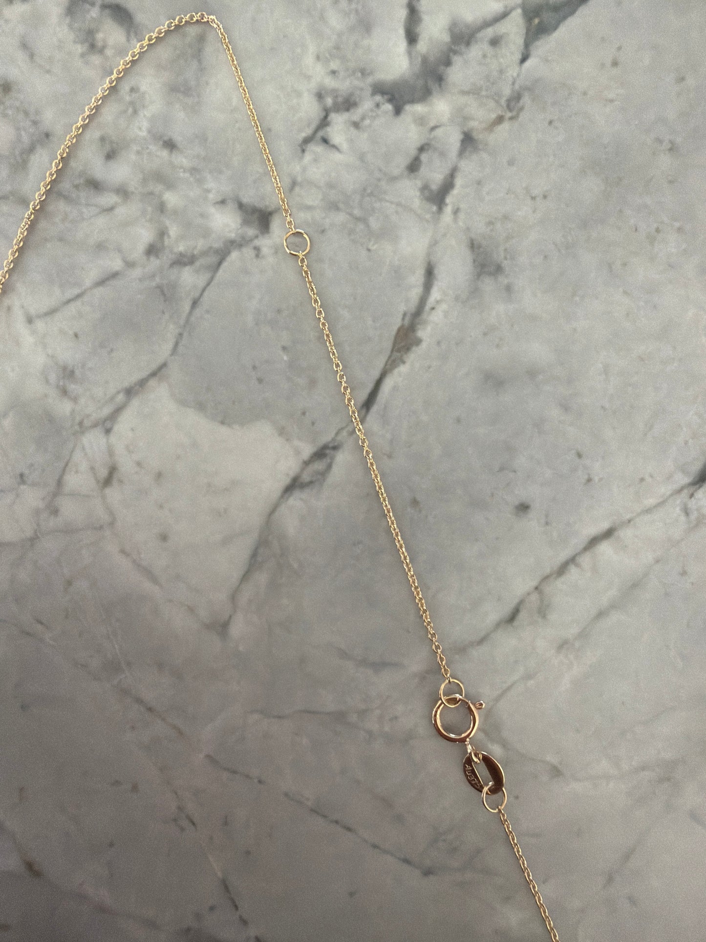 Double Heart Pendant 9k solid gold Necklace