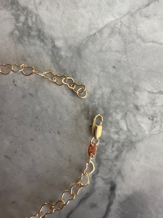 Heart Links Gold Anklet