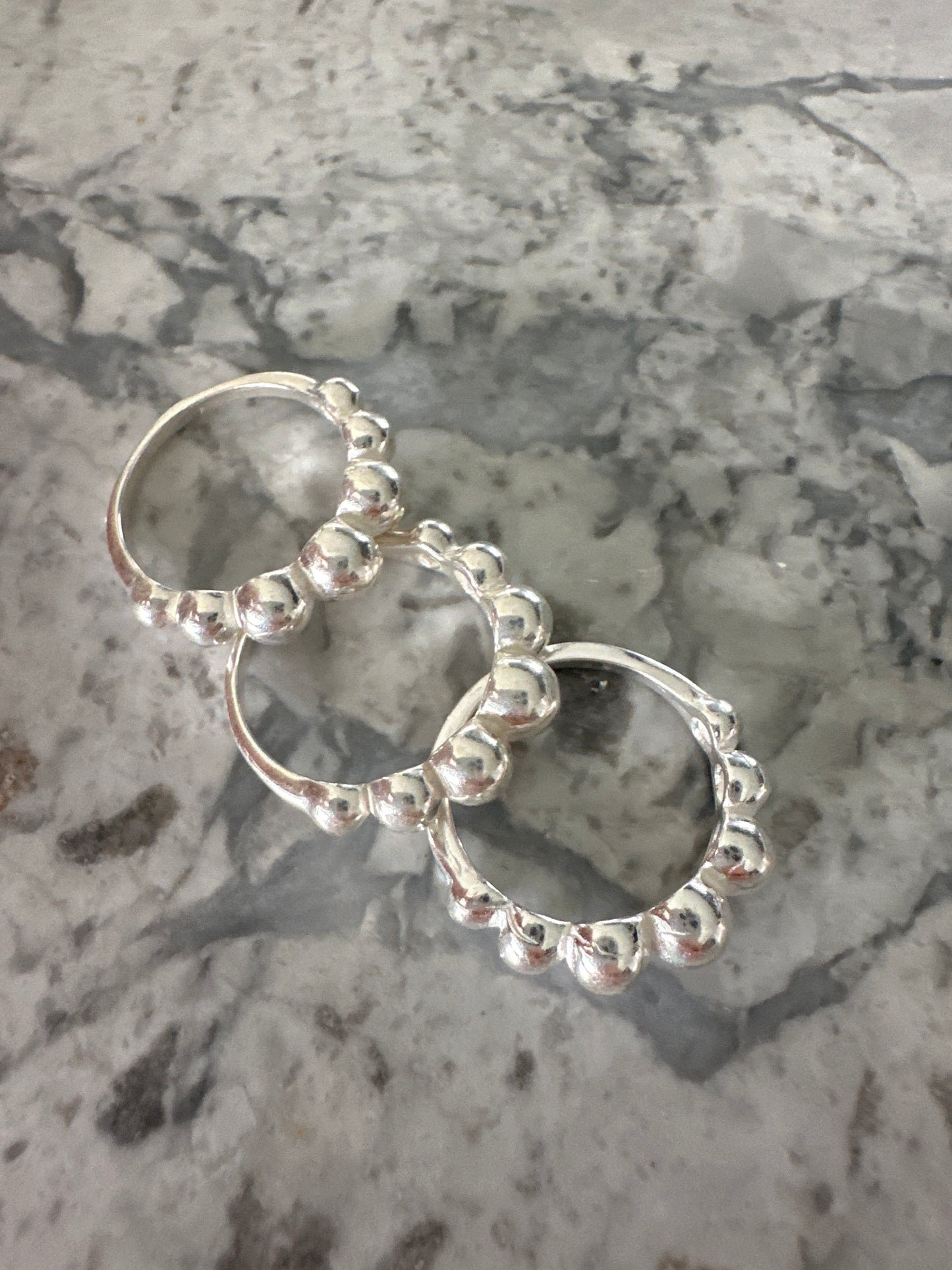 Stackable Balls Silver Ring