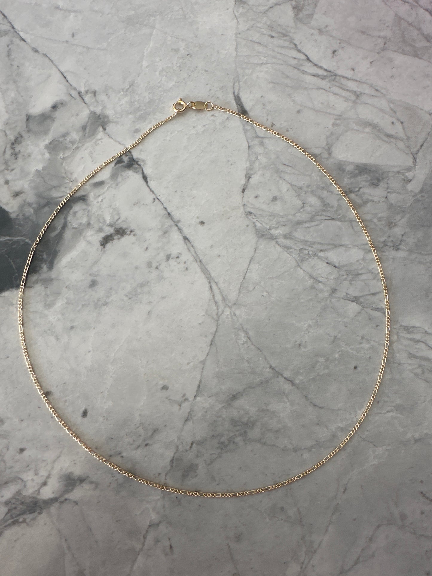 Figaro Stackable Gold Chain