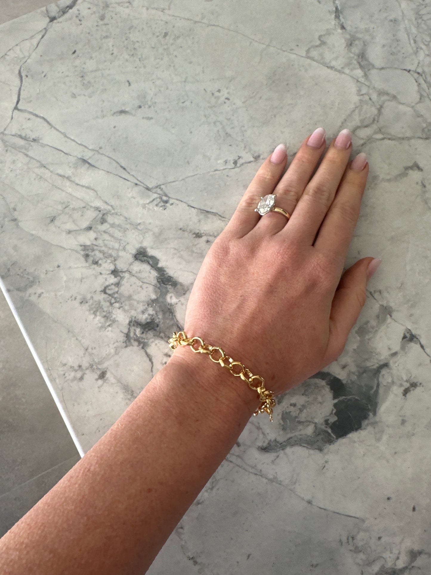 Chunky Rolo Chain Bracelet Gold