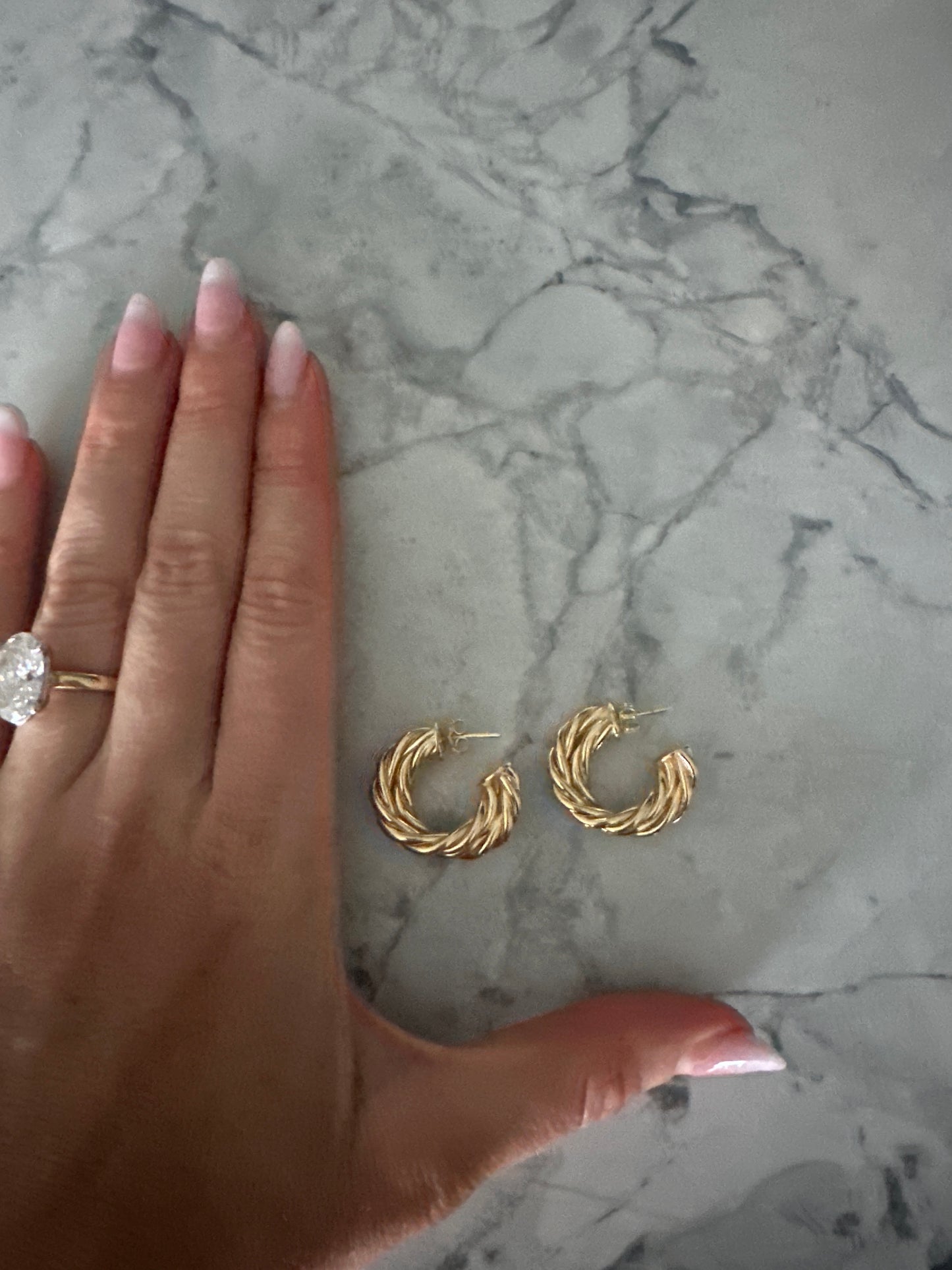 Chunky Statement Hoop Gold Earrings