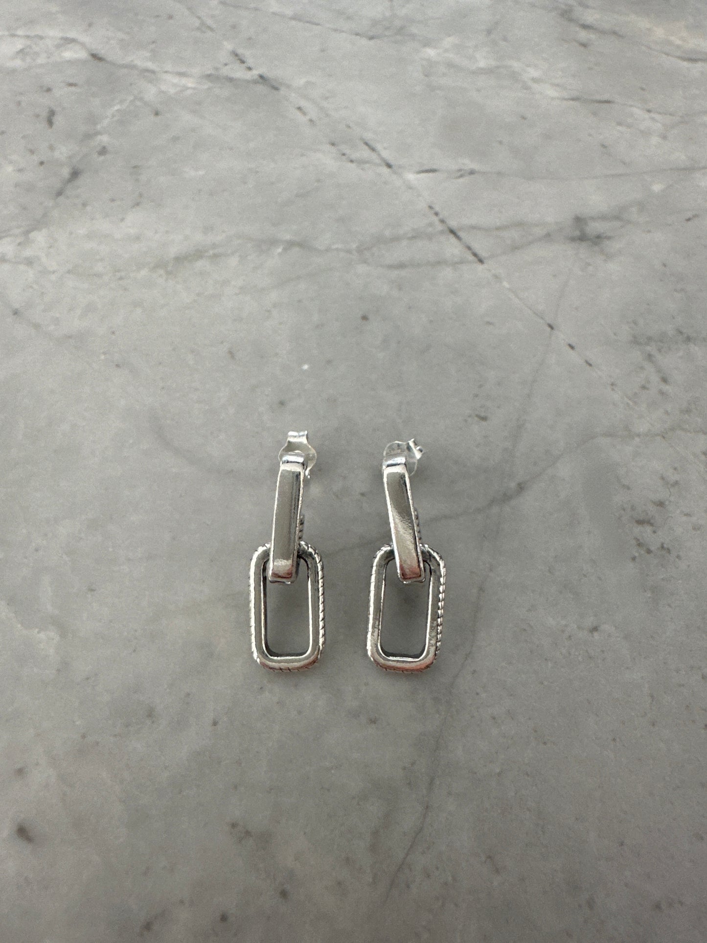 Paperclip Earrings Silver