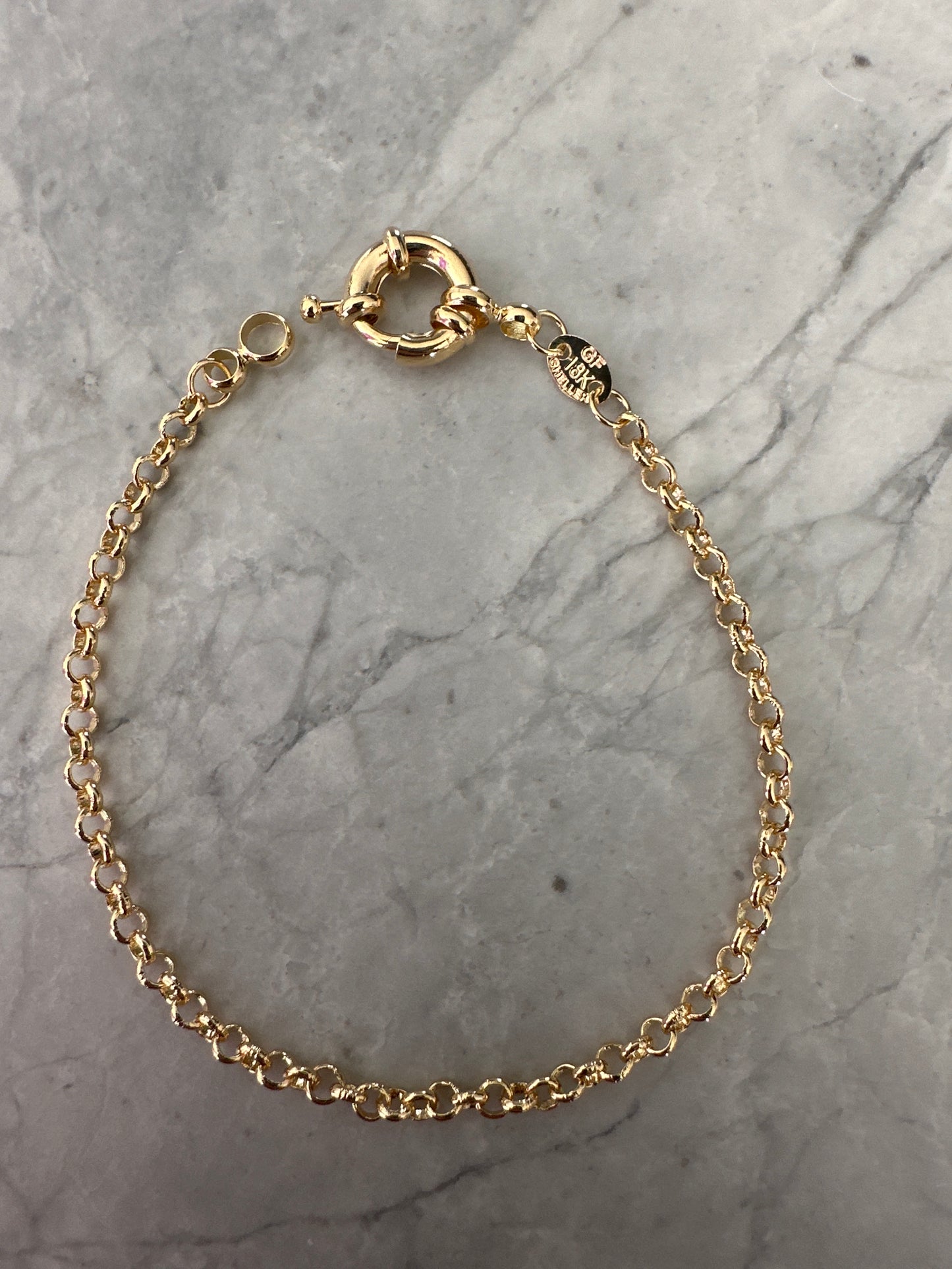 Dainty Rolo Chain Bracelet Gold