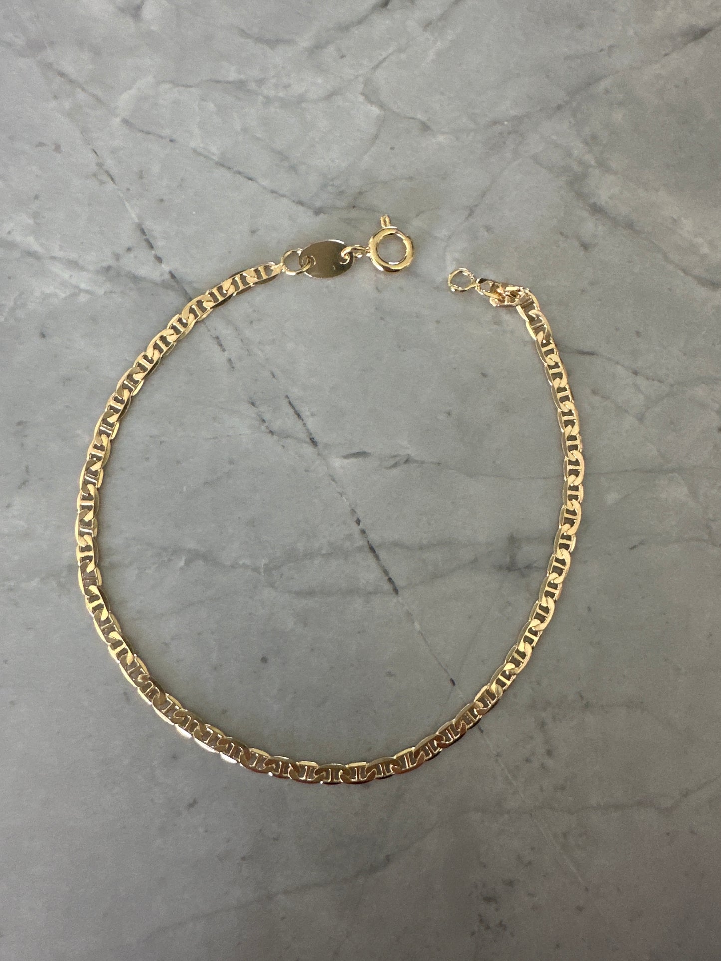 Figaro Stackable Gold Bracelet