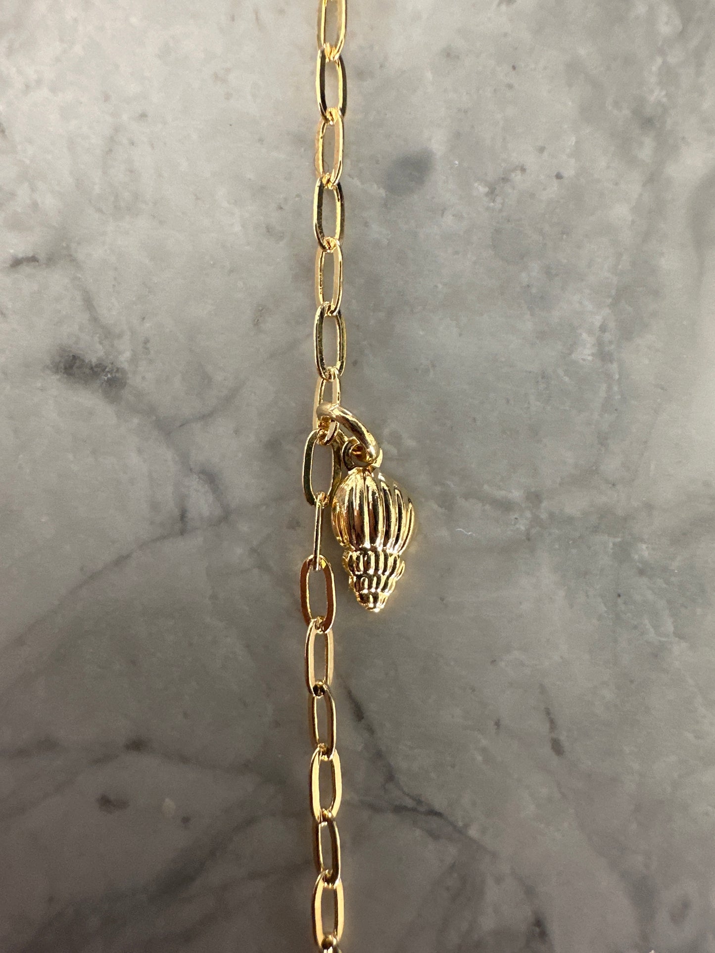 Luxury Resort (White Lotus) Inspired Shell Charm Bracelet Gold