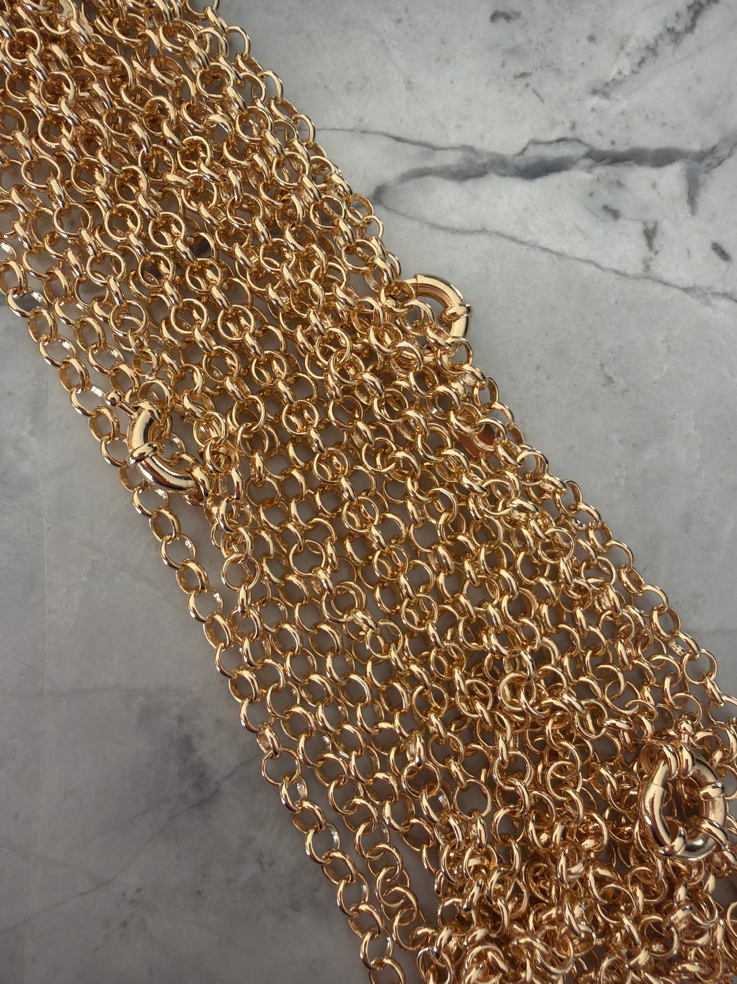 Berry Rolo Links Stackable Gold Chain Necklace SALE