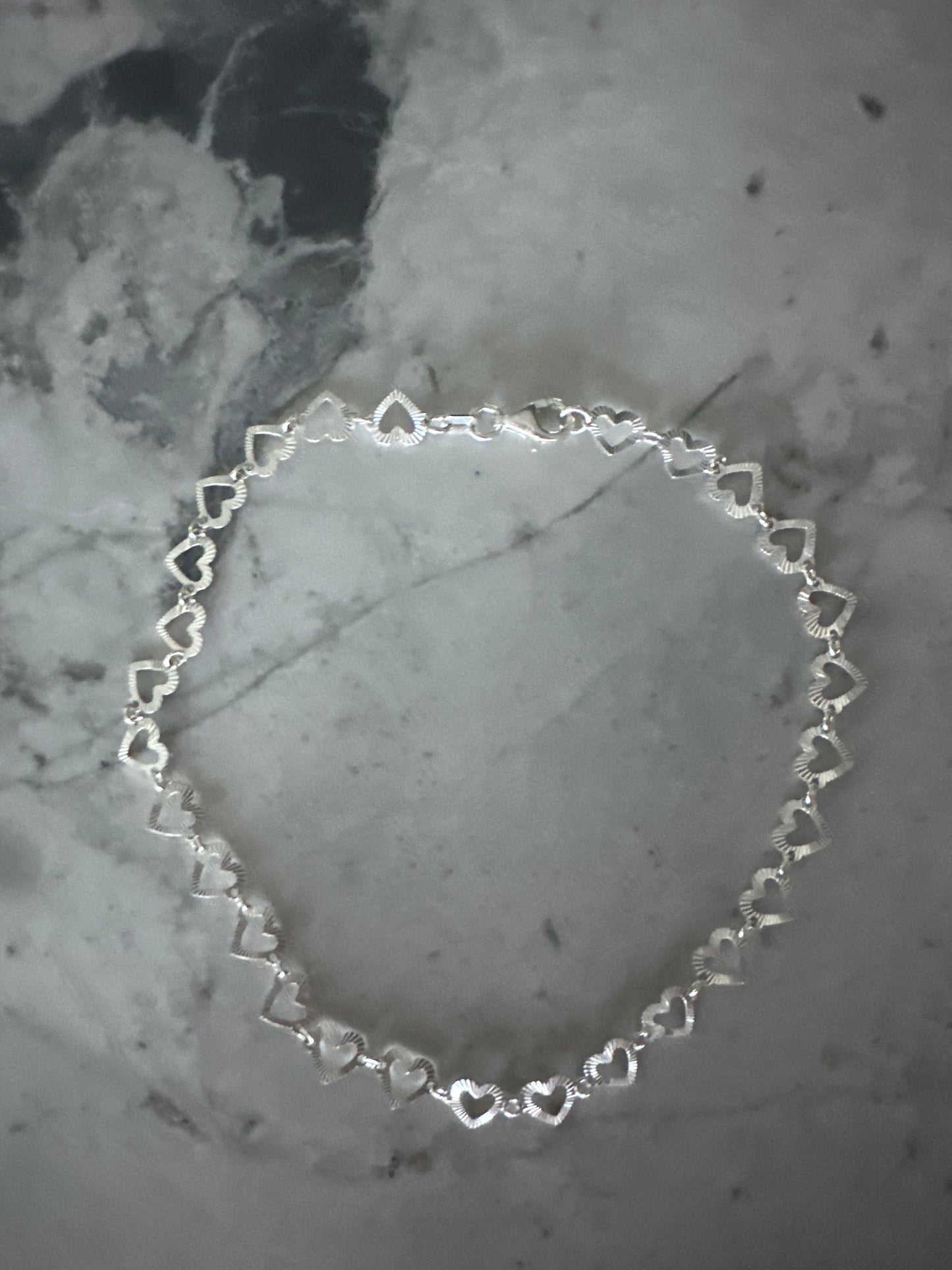 Hearts Silver Anklet