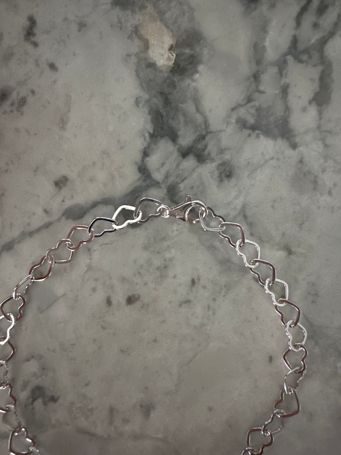 Heart Links Bracelet Silver