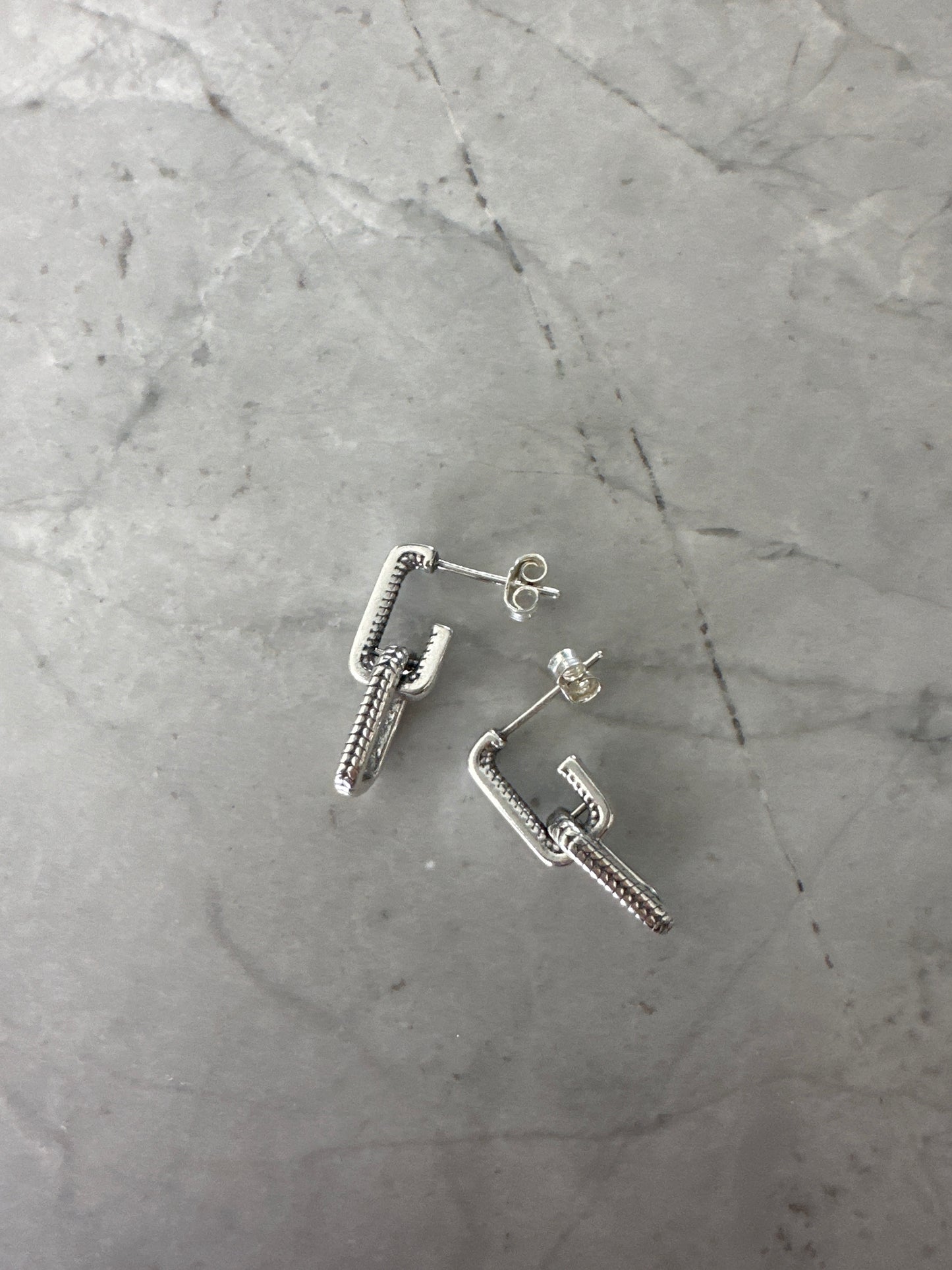 Paperclip Earrings Silver