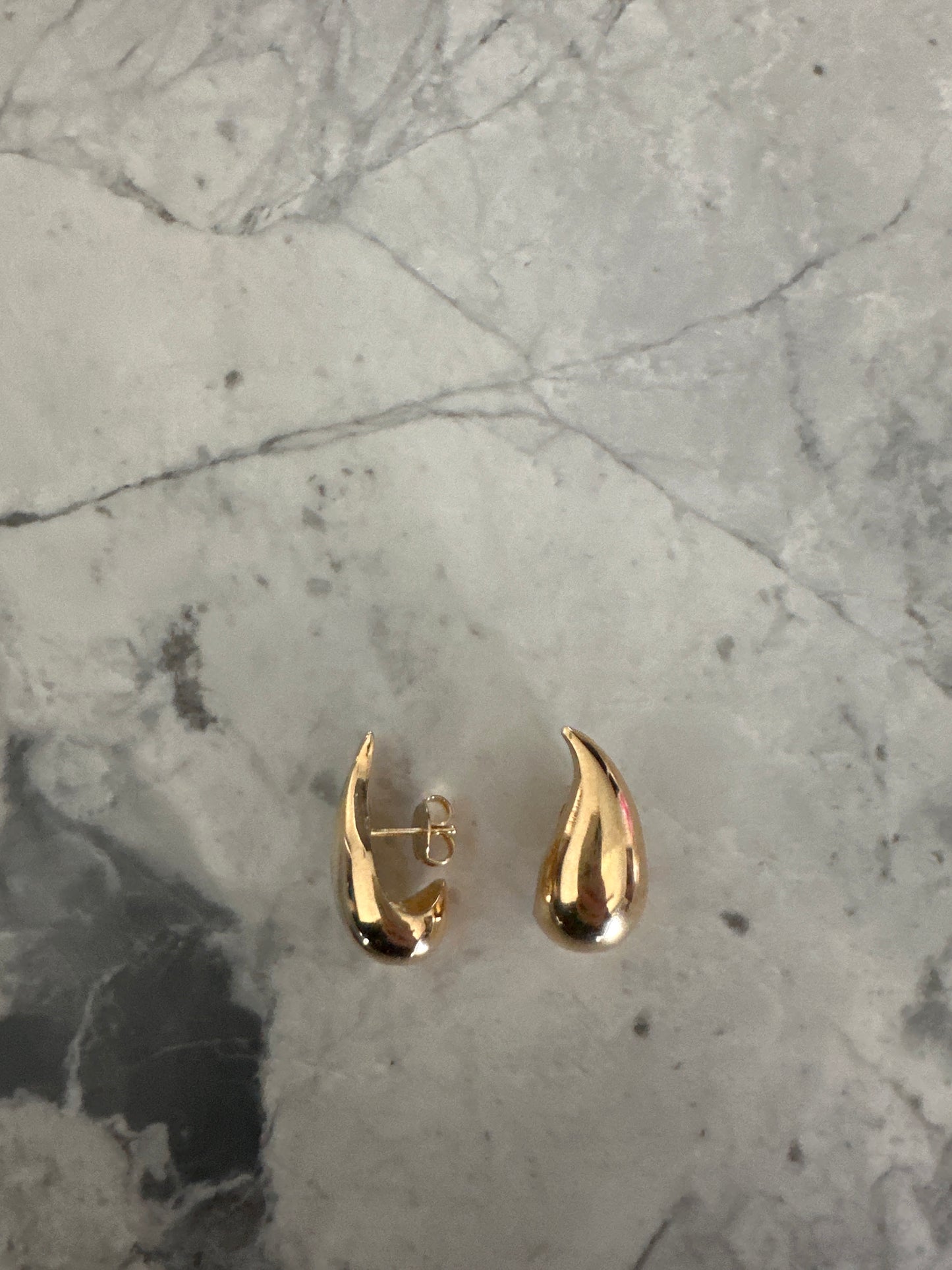 Teardrop Gold Earrings