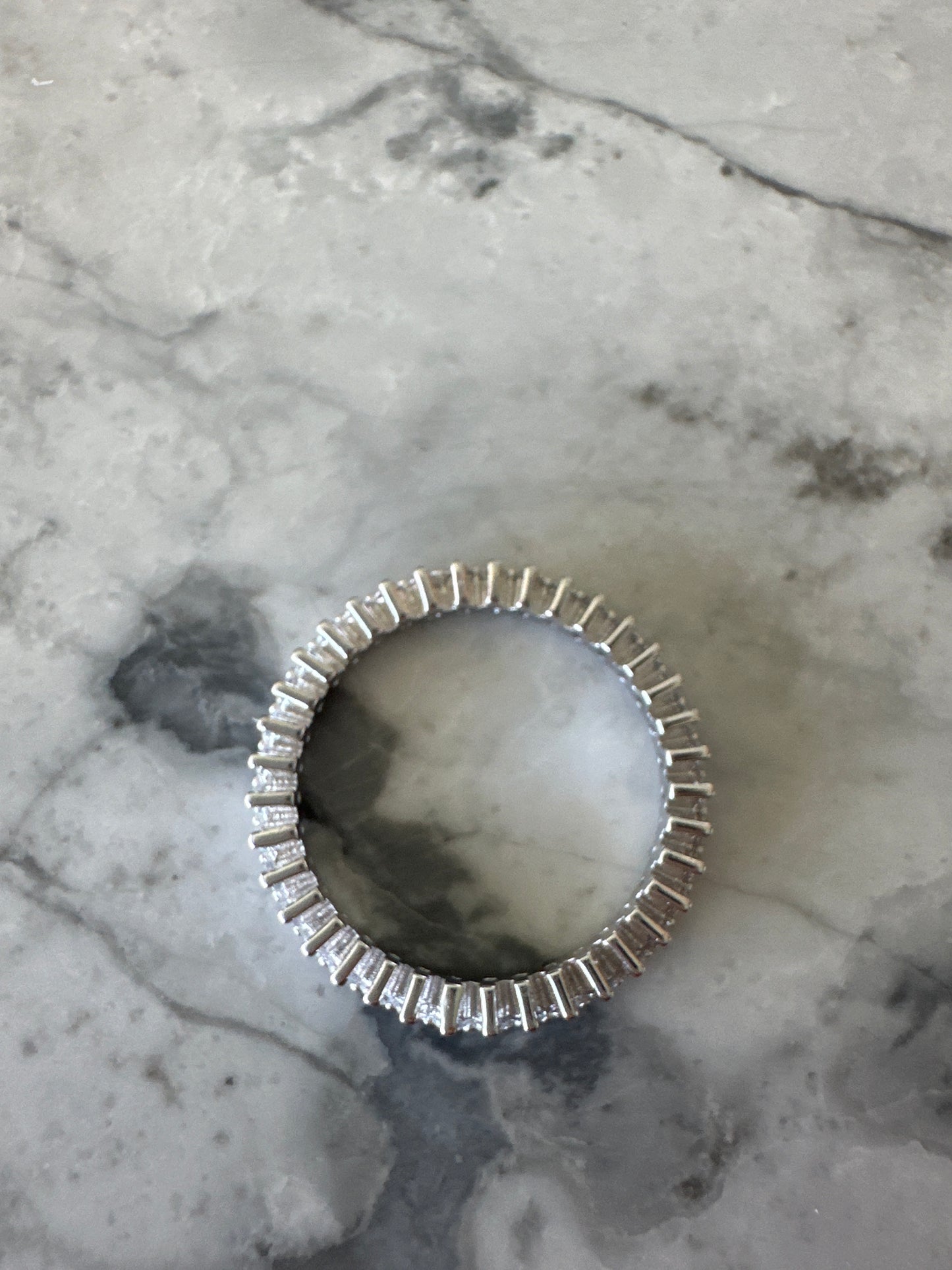 Dainty Stackable Zircon Silver Ring