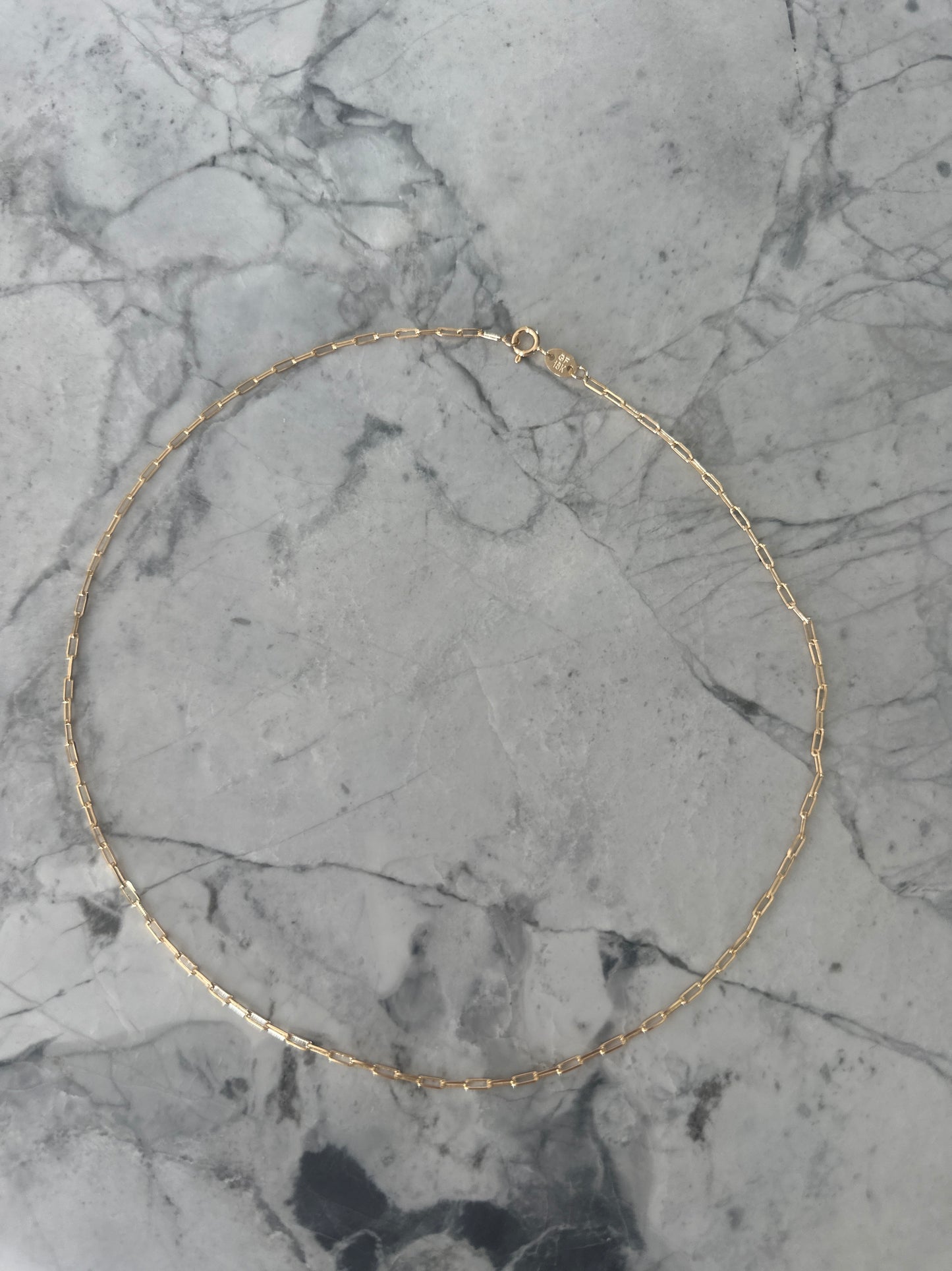 Tiny Paper Links Stackable Gold Chain