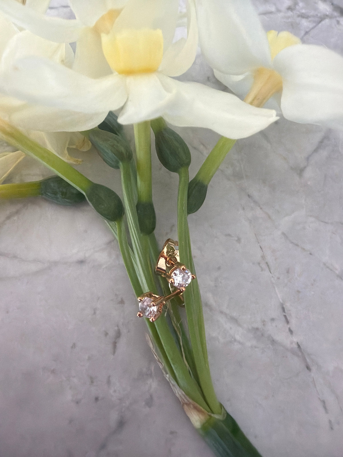 Tiny Everyday Zircon Hypoallergenic Studs | 18k Gold-Filled