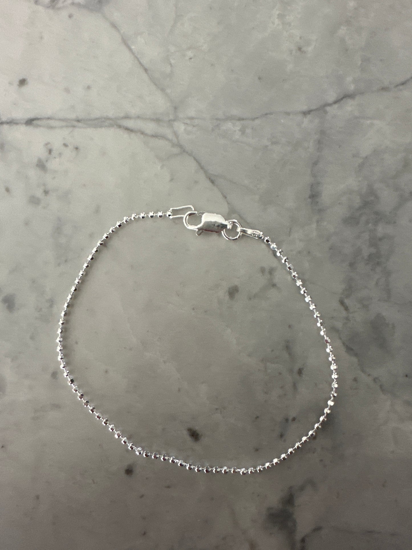 Dainty Ball Chain Bracelet Silver