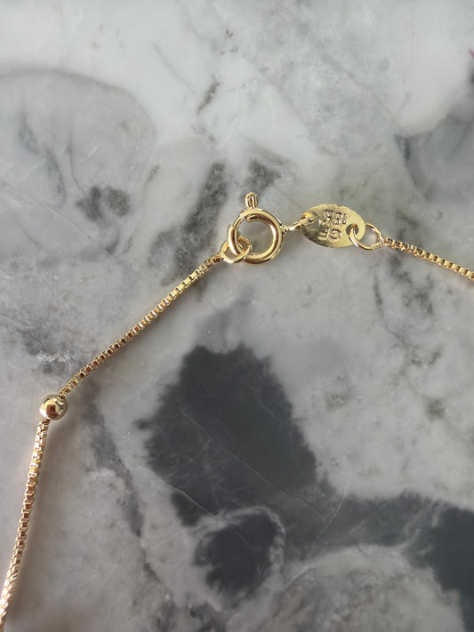 Dainty Ball Accent Gold Anklet