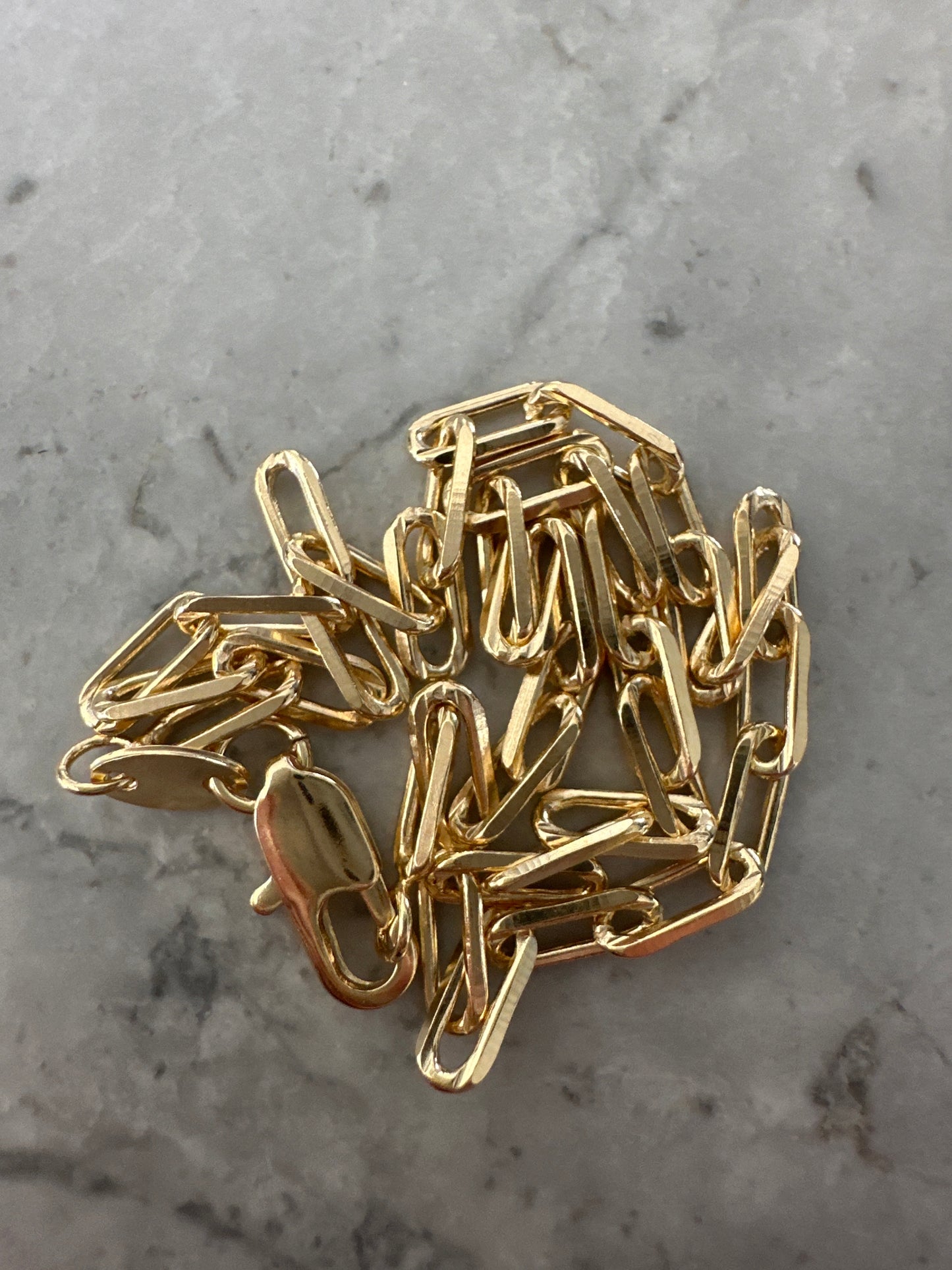 Paperclip Chain Anklet Gold