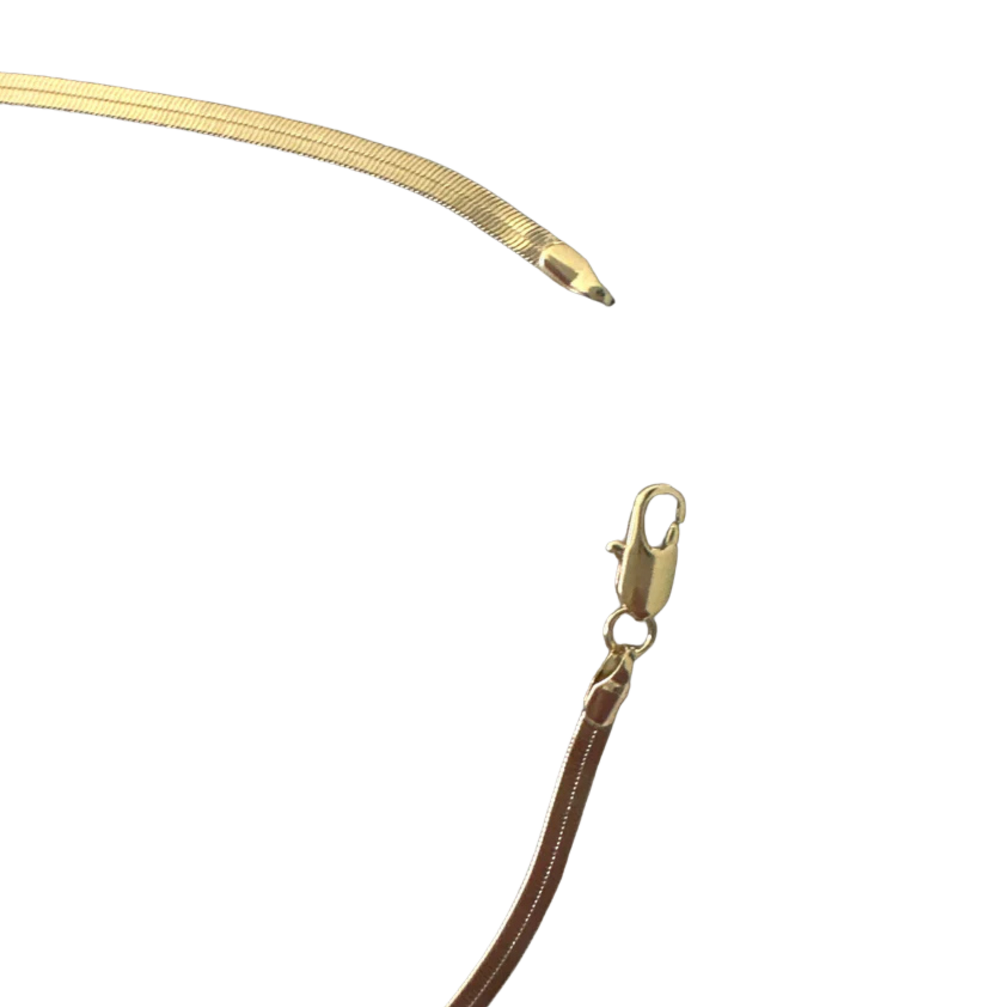 3mm Herringbone Stackable Gold Chain Necklace