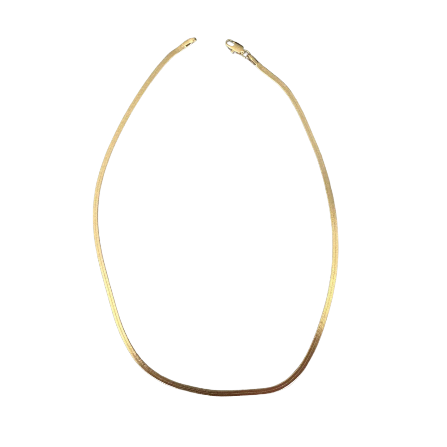 3mm Herringbone Stackable Gold Chain Necklace