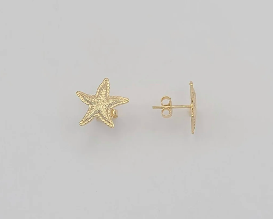 Mollie Baby Starfish Earring Studs 18k Gold Filled