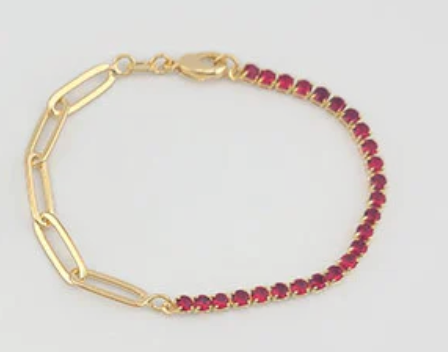 Joyce Tennis x Paperclip 18K Gold Filled Bracelet