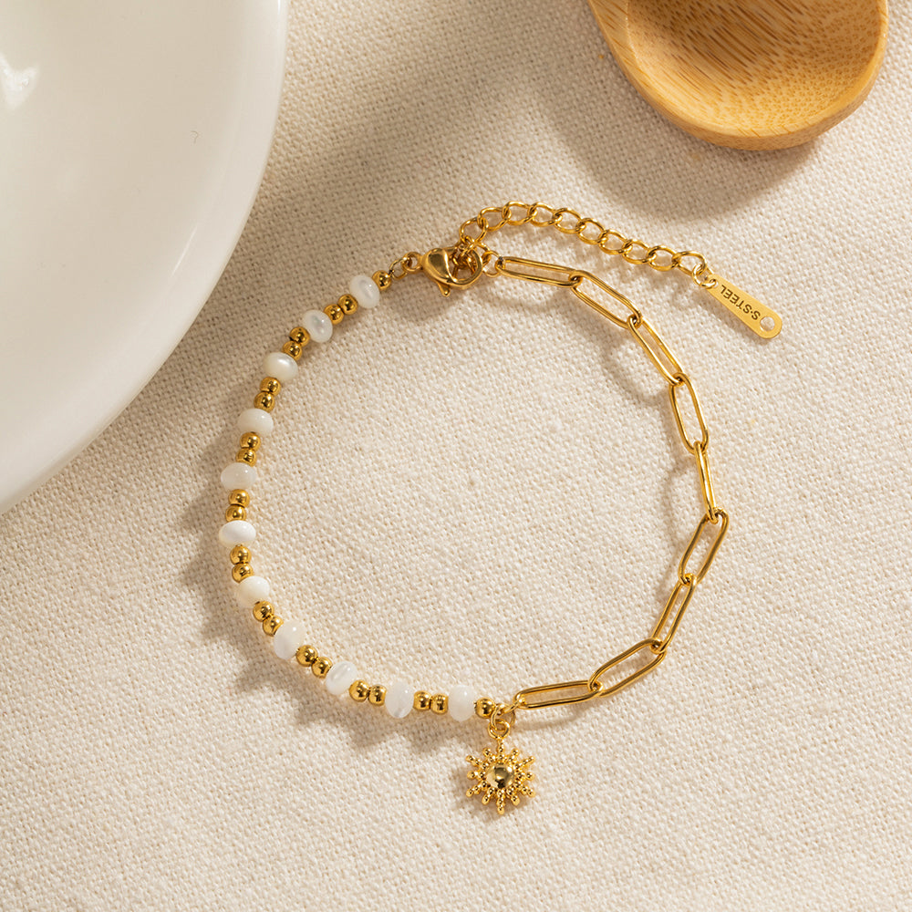 Pre-Order Pearl and Gold Waterproof Bracelet Sun Bracelet