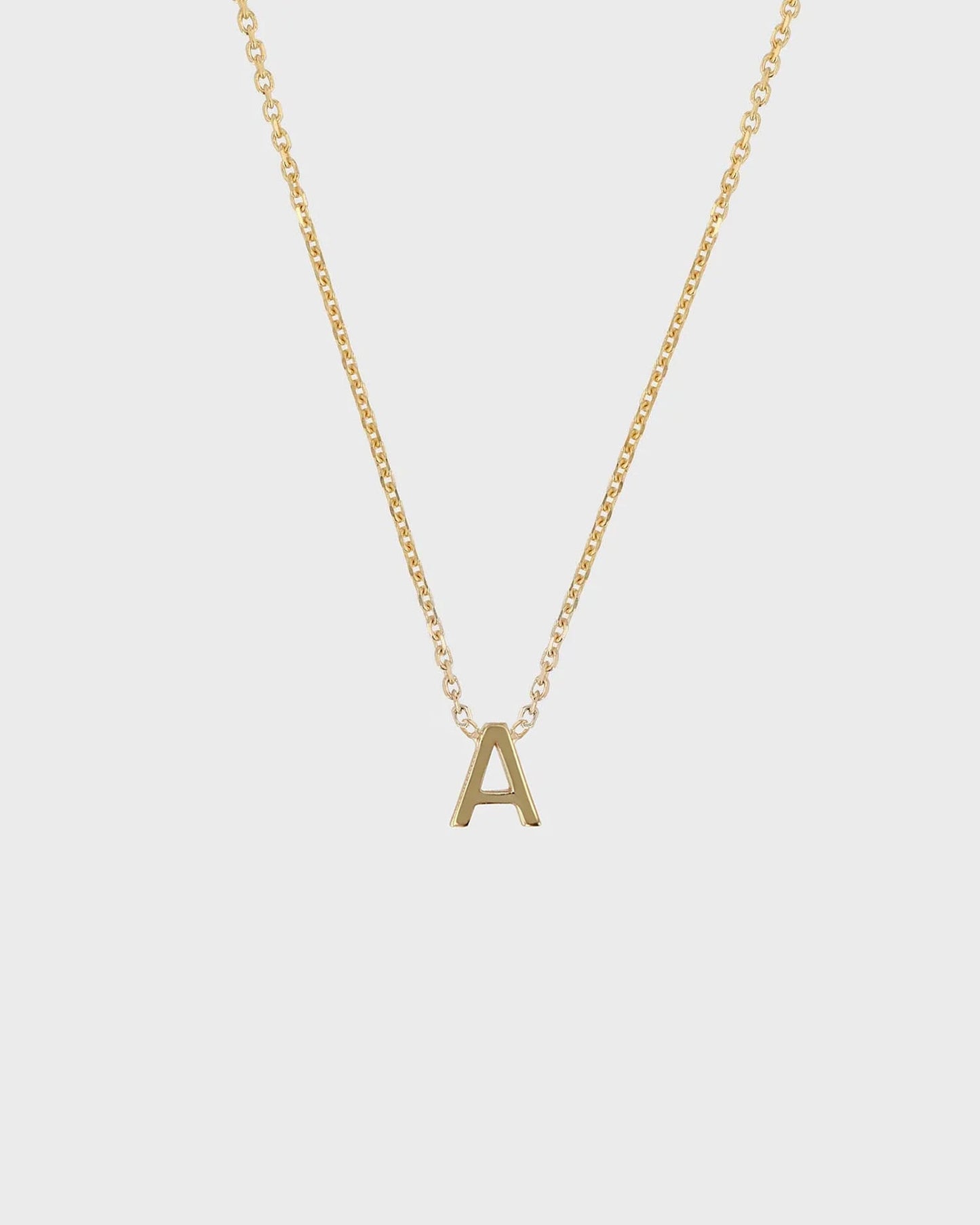 9K Solid Gold Petite Letter Necklace