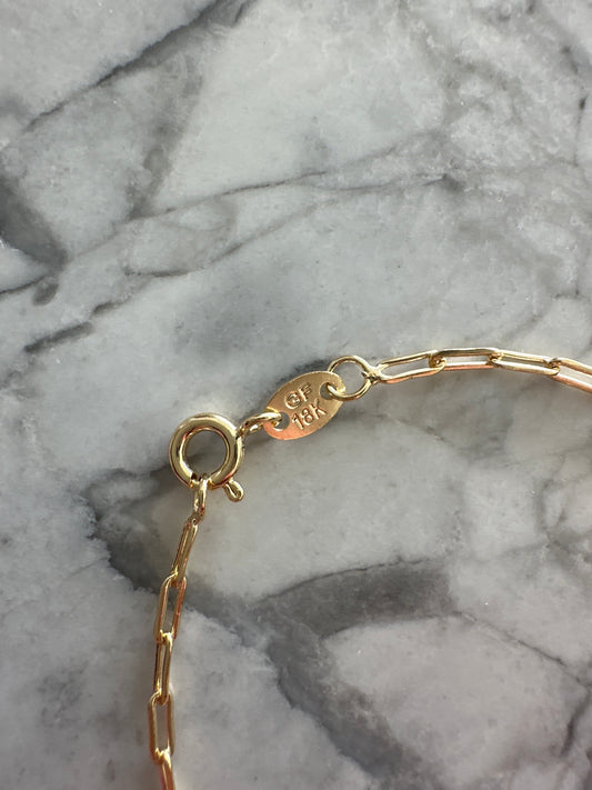Jaqueline Lee Jewellery | Penny Dainty Paperclips Chain Bracelet Gold