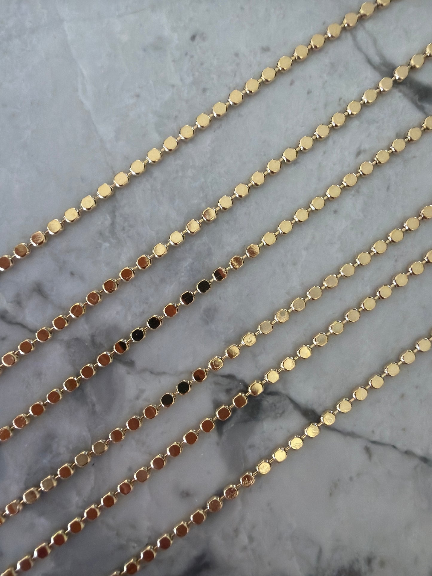 Ellie Dainty Flat Circle Bracelet 18k Gold-Filled