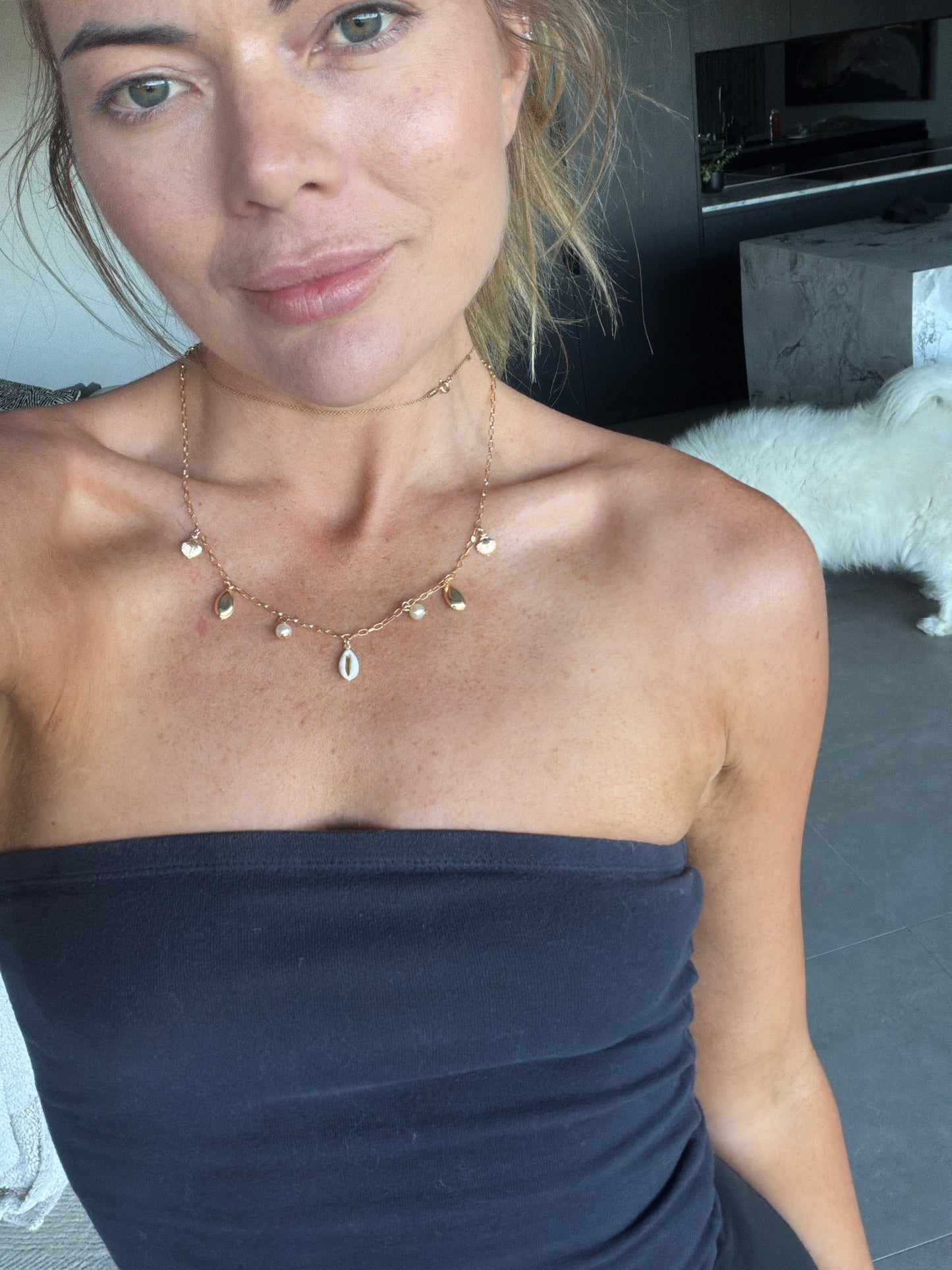 Olly necklace 18k gold filled sample sale