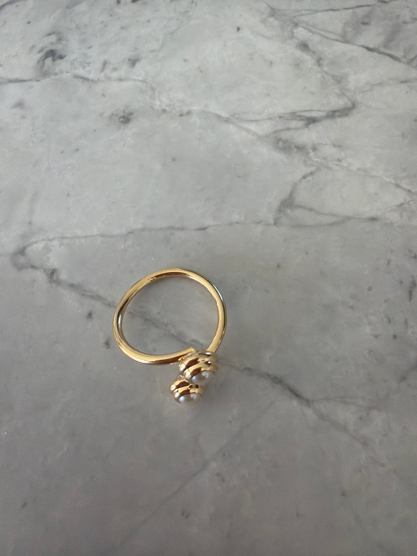 Pearl Gold Fun Euro Summer Ring