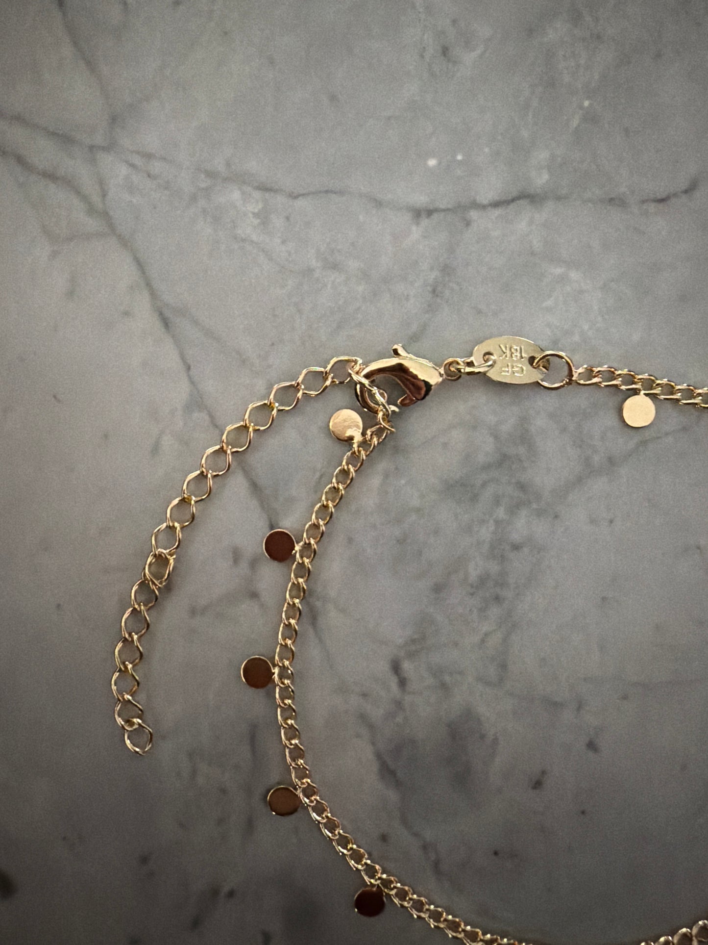 Stella flat circle bracelet 18k gold filled SHE WED SALE
