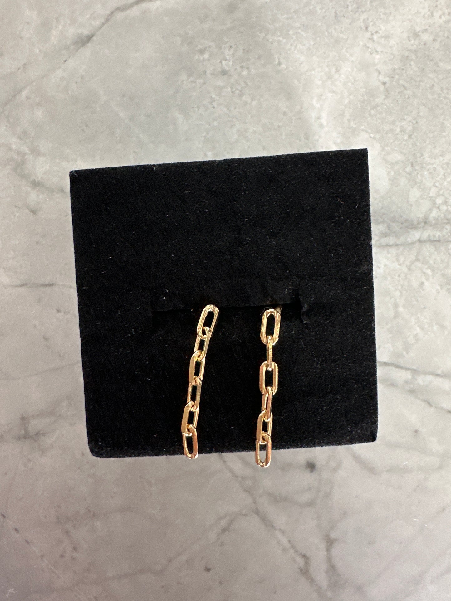 Paperclip Earrings Gold